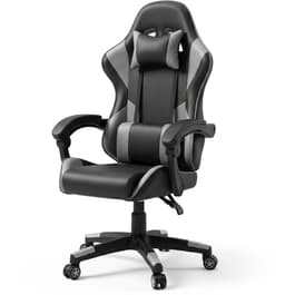 Gaming Stoel – Comfortabele Gamer Chair – Zwart/Grijs – Verstelbaar — thumbnail 1