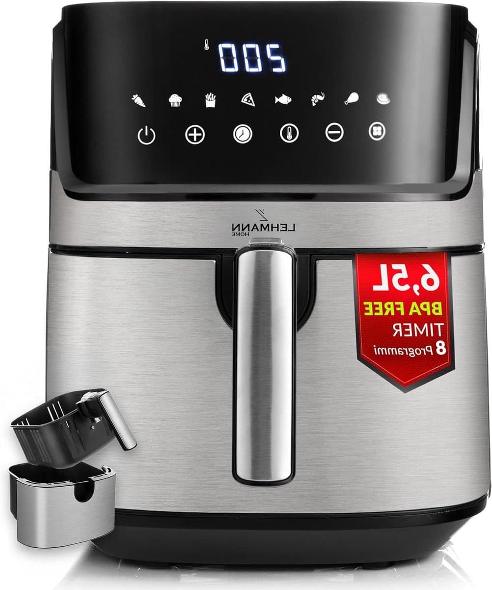 Airfryer - Heteluchtfriteuse - Gezond Koken - Grote capaciteit - 6.5 liter - Zilver — afbeelding 1