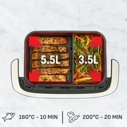 Tefal Ever Fry Dual Flex EY9288 - Dubbele Airfryer XXL 9L - Infraroodtechnologie - FlexCook GiantZone - 7 Programma's - Voor 8 Personen — thumbnail 5