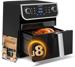 Heteluchtfriteuse - Airfryer - Gezond Koken - XXL Capaciteit - 8 Liter - Zilver — thumbnail 1