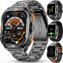 Synyq Solid Pro - GPS Smartwatch Heren - Sporthorloge - Horloge Heren - Belfunctie - Stappenteller - Hartslagmeter - 150+ Sportmodi - Waterdicht - AMOLED - Geschikt voor iOS/Android — thumbnail 2