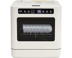 Tafelvaatwasser - Compacte vaatwasser - Snel servies reinigen - Vier wasprogramma's - 6-8 couverts - Wit