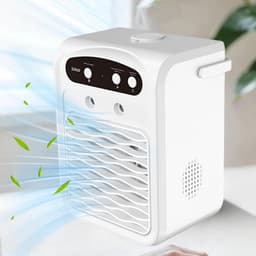 Mobiele Airco - Luchtkoeler - Ruimte Koelen - Met Muziek - 1 Liter Reservoir - Wit — thumbnail 4