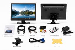 Gabrys® Draagbare scherm - groot scherm - HDMI Display - Portable Monitor - Beeldscherm - Premium - 10.1 Inch - 1024x600 - auto - vrachtwagen - Draagbare monitor - Draagbare scherm - Monitor voor bewakingscamera - mini TV - 1 jaar Garantie — thumbnail 4