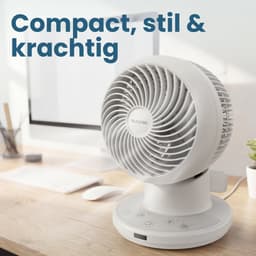 Auronic Tafelventilator - Kleine Ventilator - Met Afstandsbediening en Timer - Automatische Oscillatie 85° - 9 Meter Luchtstroom - Wit — thumbnail 2