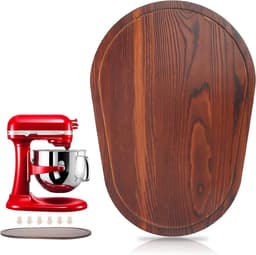 Mixer Schuifmat - Keukenapparaat Accessoire - Apparaat Verplaatsen - Gemaakt Van Puren Hout - 41 x 29 cm - Bruin — thumbnail 1