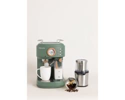 CREATE - Pack THERA RETRO PRO Halfautomatische espressomachine + MILL PRO Koffie- en kruidenmolen - Salie