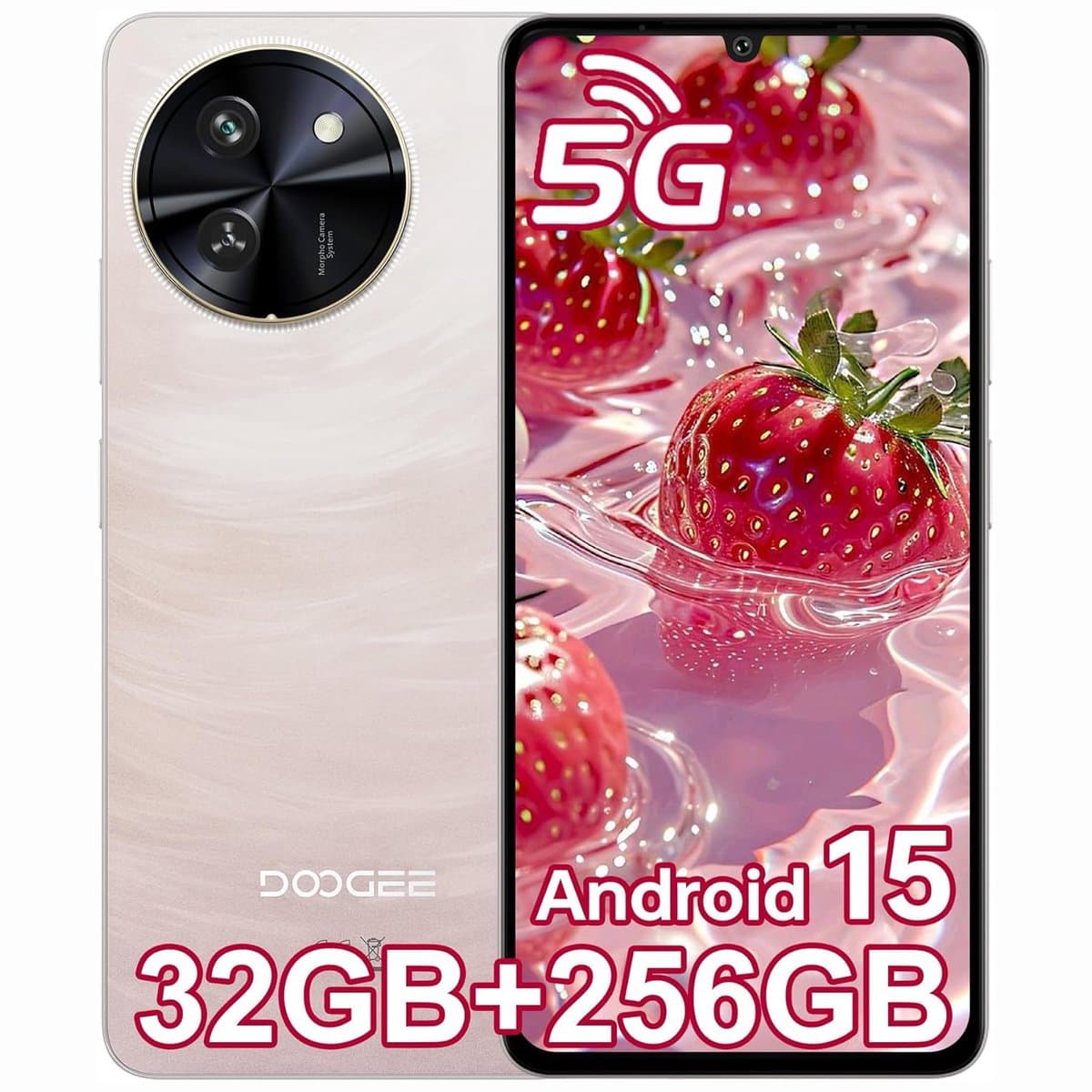 Smartphone DOOGEE Note 59 Pro - 32GB RAM - 256GB ROM - 6,75inch 120Hz - Android 15 - 6250 mAh - AI Camera - NFC, GPS - DOOGEE Mobiele Telefoon 5G - Goud — afbeelding 1