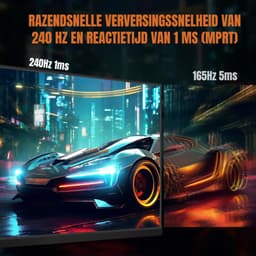 TIM® Gaming Monitor 240hz - Gaming Monitor - Zwart - ‎‎16cm x 56cm x 42cm — thumbnail 3