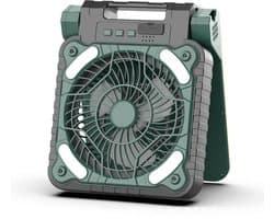 Camping Zonneventilator, Draagbare Koelventilator, Zonne- & Batterijvoeding, 5200mAh
