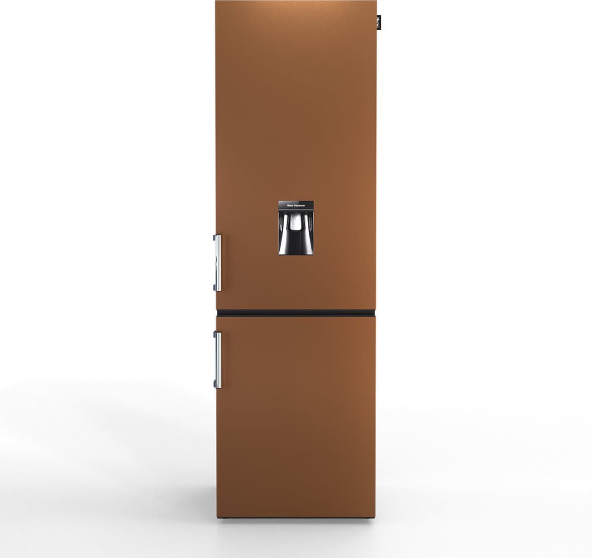 Nunki Large H2O – Koel-vriescombinatie – Waterdispenser – E-klasse – 268 liter – Front Brown Matte Metallic — afbeelding 1