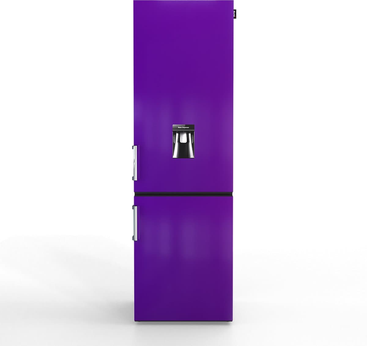 NUNKI LARGEH2O-FPLU / Combi Bottom Koelkast, E klasse, 268l, Waterdispenser, Plum Explosion, Gloss (FRONT only) — afbeelding 1