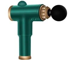 Mini Massage Gun - Spierontspanning Apparaat - Spierherstel Na Sport - 6 Intensiteitsstanden - 4 Opzetstukken - Groen
