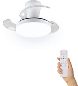 Fantiluxe - Viggo - Plafondventilator met verlichting - Wit - Ø71cm - Afstandsbediening - Met lamp - Plafond ventilator - Slaapkamer — thumbnail 1