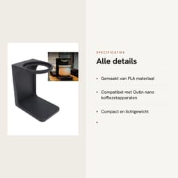 Dailygoods- Koffiestand Geschikt voor Outin Nano Koffiemachines - Drup Koffiestand - PLA Constructie - Stabiliteit - Nauwkeurige Pasvorm - Lichtgewicht 215g - Koffiehouder — thumbnail 2