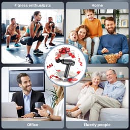 Massagepistool - Spierstimulator - Spierherstel - 30 Snelheden - 25 cm - Zwart — thumbnail 3