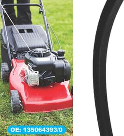 Dailygoods- Aandrijfriem 10mm breed - Compatibel met Mountfield/Stiga - Onderdeelnummer 135064393/0 - Dikte 6mm - Binnenomtrek 737mm - Buitenomtrek 775mm - Grasmaaier Riem — thumbnail 5