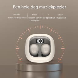 carmdering - Mini In Ear Kopfhörer - Draadloze Slaap Oordopjes - Bluetooth Headset - Fysieke Ruisonderdrukking - Zacht Siliconen - Ultra Lichtgewicht Design - Comfortabel Voor Zijslapers -zwart- 1 Set — thumbnail 4