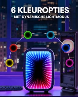 Jensaro Mini Koelkast 4L - Gaming Koelkast Met LED RGB Verlichting - Koelen En Verwarmen - AC/DC - Voor Auto En Kamer - Zwart — thumbnail 2