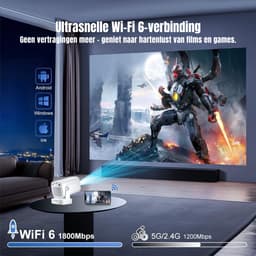 AHD® Mini beamers - Projector - Mini beamer - Wit - 20cm x 11cm x 10cm — thumbnail 5