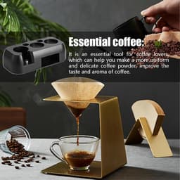 Espresso Tamping Station - Koffie Accessoire - Koffie Bereiden - Verstelbare Hoogte - 51-58 mm - Zwart — thumbnail 4