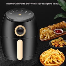 Kleine Oven - Mini Oven Airfryer - Snel Koken - Snelle Heteluchtcirculatie - 2L Inhoud - Zwart — thumbnail 2