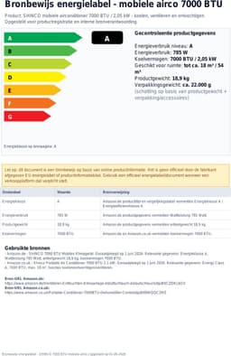 Zerova Mobiele airco - Airconditioner - Luchtvochtiger - Airco - 3 in 1 functie - 7000 BTU - Voor ruimtes van 18 m² met raamkit — thumbnail 2
