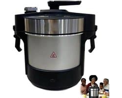 Keukenmachine - Fufu machine - Afrikaanse gerechten maken - 6-in-1 functie - 6L capaciteit - Zilver