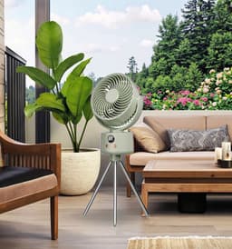 KZQ USB-Bureauventilator met 1200mAh Accu – 3 Standen, Stil (<25dB), 140° Kantelbaar, 120° Oscillerend, Incl. Standaard – Groen — thumbnail 2