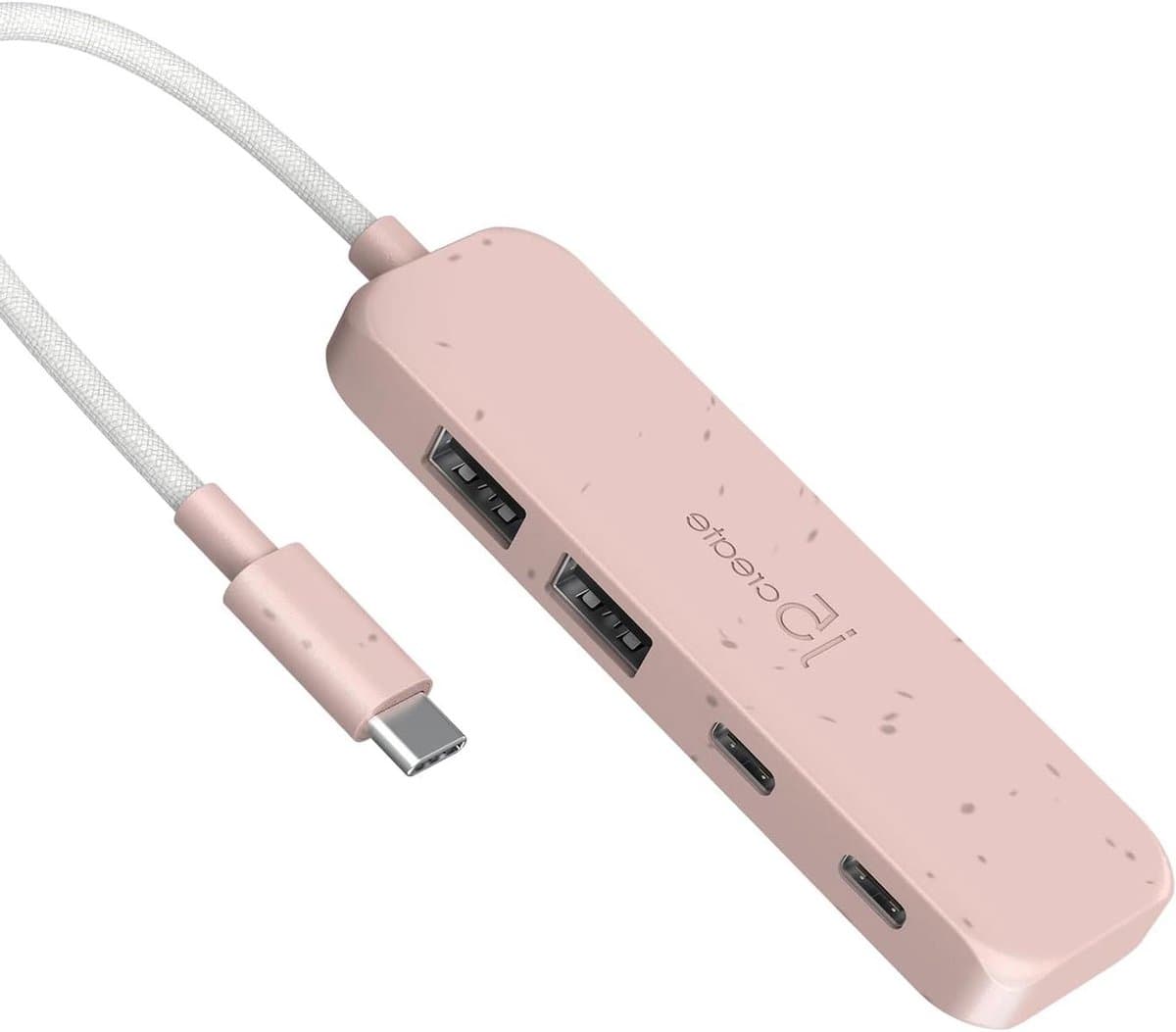 USB-C Hub - Adapter Extender - Snelle Data Overdracht - Vier Poorten - 10Gbps Snelheid - Wit — afbeelding 1