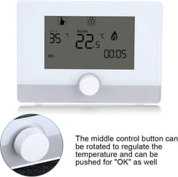 Slimme Thermostaat - Digitale Regelaar - Verwarming Instellen - App Bediening - Wandhangend - Wit — thumbnail 4