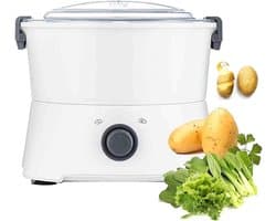 Elektrische Aardappelschilmachine - Groente Droger - Snel Schillen - Eénknopsbediening - 1 kg capaciteit - Zwart