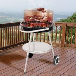 Houtskool Barbecue op Wieltjes met Aanpasbaar Rooster — thumbnail 3