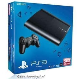 Sony PlayStation 3 Console 500GB Super Slim + 1 Wireless Dualshock 3 Controller - Zwart PS3 — thumbnail 4