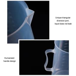 250ml Food Grade PP kunststof kolf digitale metende kop cilinder schaal maatregel glas Lab laboratorium Tools(Transparent) — thumbnail 4