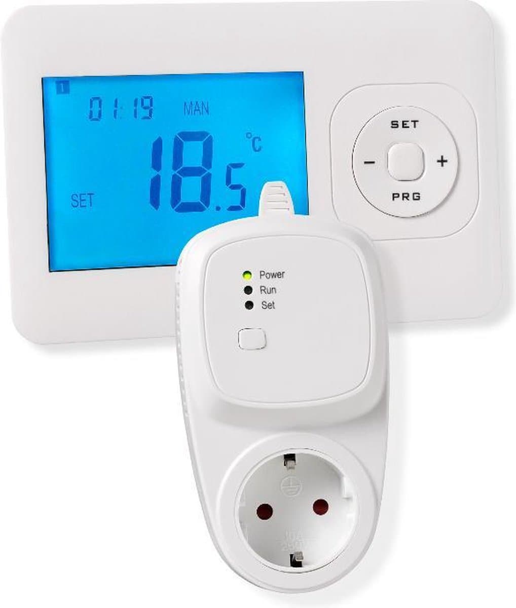 Quality Heating - Draadloze thermostaat RF-OPTIMA incl. PLUG in — afbeelding 1
