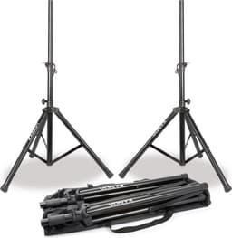 Luidspreker standaard - Vonyx set van 2x speaker standaard in tas - max. hoogte 175cm - Max. gewicht 30kg - Zwart — thumbnail 1