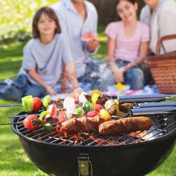 Compacte Draagbare Houtskool BBQ - Houtskoolbarbecue BBQ-Grill Kogel Barbecue - Balkon/Camping/Festival/Picknick Kolen BBQ - Zwart — thumbnail 4
