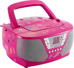 Bigben CD60RS - Draagbare Radio CD-Speler met 400 Stickers - Roze — thumbnail 4