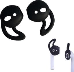 KELERINO. Anti-slip siliconen earhooks / earhoox / oorhaken geschikt voor Airpods 1 & 2 - Zwart — thumbnail 2