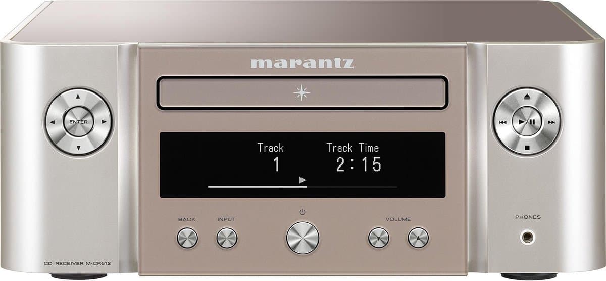 Marantz - MCR612 - HiFi Systeem met DAB+ radio, CD-Speler, HEOS® Built-In, Bluetooth en 4 Digitale Ingangen - Zilver/Goud — afbeelding 1