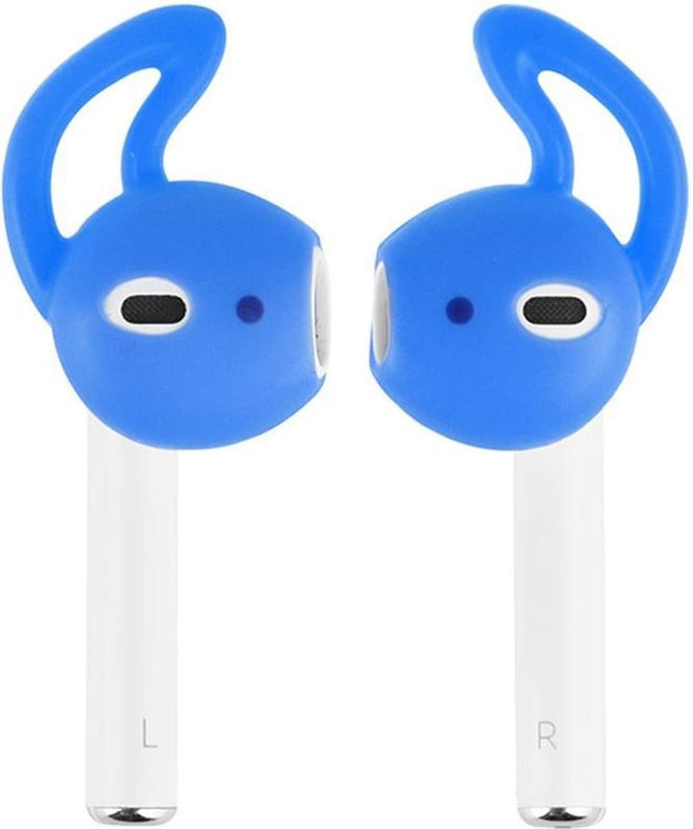 KELERINO. Anti-slip siliconen earhooks / earhoox / oorhaken geschikt voor Airpods 1 & 2 - Lichtblauw — afbeelding 1