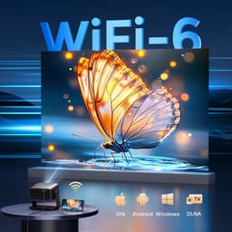 Beamer Draagbaar - 1080p Full HD WiFi Bluetooth - 1920 x 1080 Resolutie - LCD - Voor Thuisbioscoop — thumbnail 4