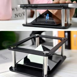 3,5-6 inch mobiele smartphone-hologramprojector, 3D-holografische displaystandaardprojector voor cartooninteractie (cilindrische stijl) — thumbnail 4