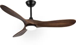 Goedewaere Plafondventilator Nordic Wood - Lamp - Afstandsbediening - Stil - Timer - 106cm — thumbnail 1