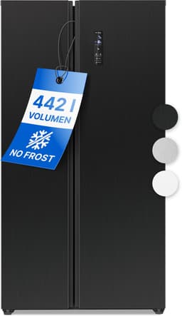 Bomann SBS 7344 - Amerikaanse Koelkast - Side-by-Side - 442 Liter - Total No Frost - Dark Inox Look — thumbnail 1