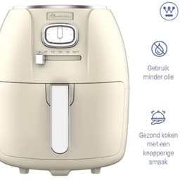 Retro Airfryer - 4 L met digitale timer - Wit — thumbnail 3
