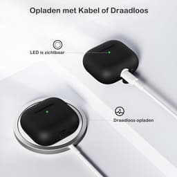 Studio Air Hoesje geschikt voor Airpods 5 - Zwart - Schokbestendige Siliconen Case — thumbnail 4