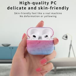 Telestore - hoesje geschikt voor AirPods 5 en AirPods 4 hard case cover - marmer patroon grijs groen - TPU hoesje Beschermhoes - AirPods 5 en 4 Cover - AirPods 5 / 4 hoesje - Geschikt voor Apple AirPods 5 en AirPods 4 — thumbnail 3