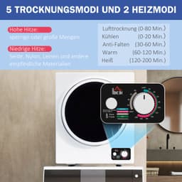 NordHaus Mini Wasdroger - 2,5 kg - 850W - Wit - Wandmontage/Staand — thumbnail 4